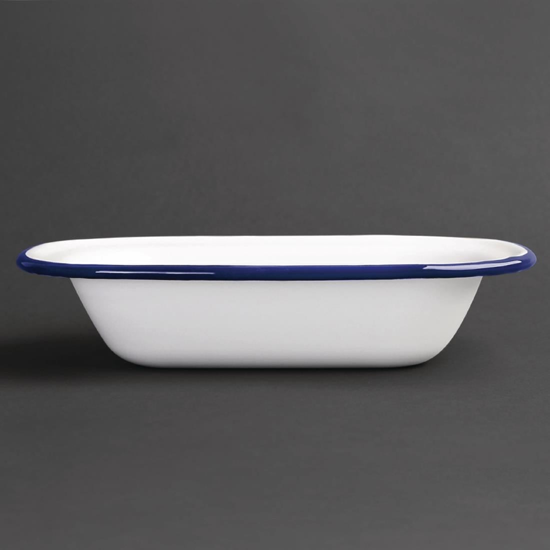 Olympia Enamel Pie Dish Rectangular 180x135mm - GM511