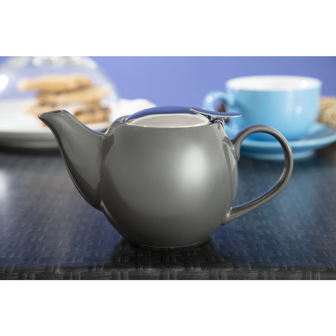 Olympia Cafe Teapot Charcoal - 510ml (1 Pack) - GM596