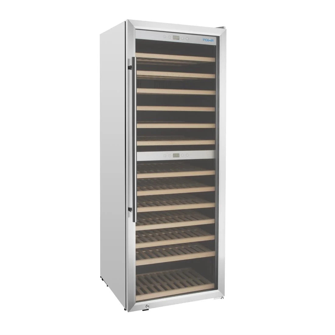 Polar G-Series Dual Zone Wine Fridge Stainless Steel - 126 Bottle - GM628-A