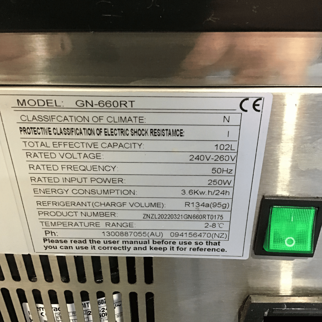 2NDs: Bonvue counter top square glass cold food display - GN-660RT-QLD365