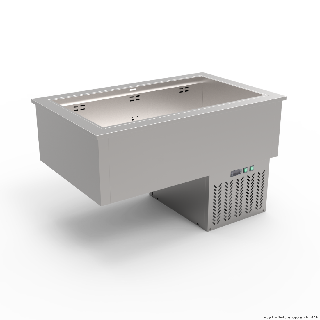 Thermaster 3xGN 1/1 Capacity Ventilated Static Cold Bain Marie Trays - GN3-VA