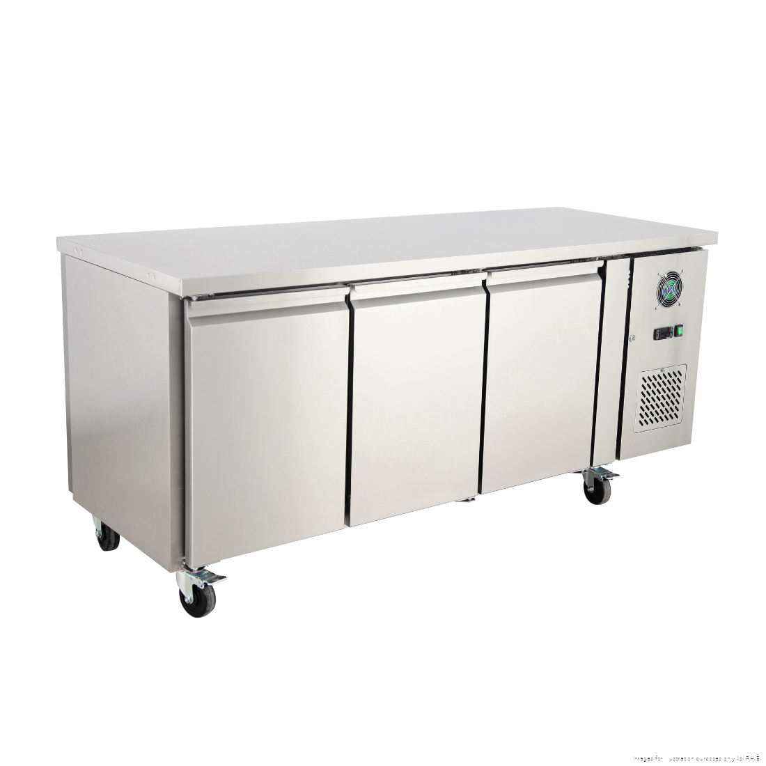 Thermaster 324L 2x3 Solid Door Pass-Through Ventilated GN 1/1 pan Refrigerated GN Central Counter - GN3100TNC