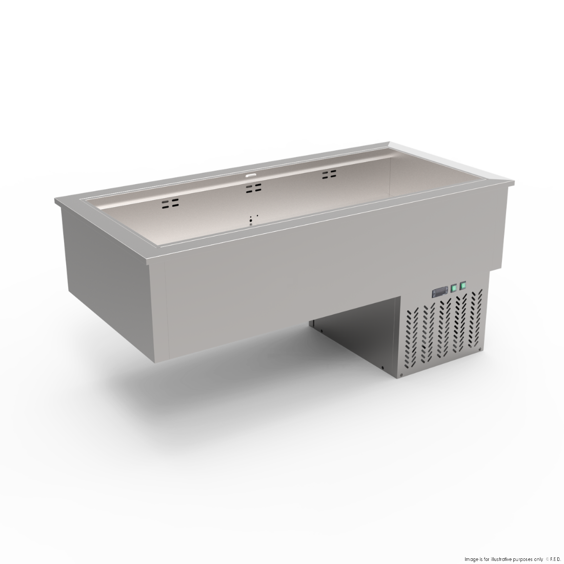 Thermaster 4xGN 1/1 Capacity Ventilated Static Cold Bain Marie Trays - GN4-VA