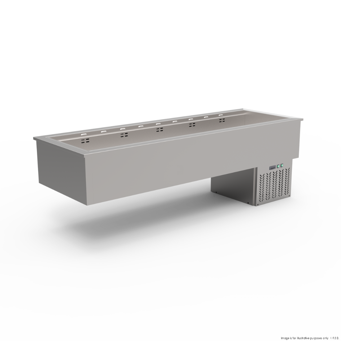 Thermaster 6xGN 1/1 Capacity Ventilated Static Cold Bain Marie Trays - GN6-VA