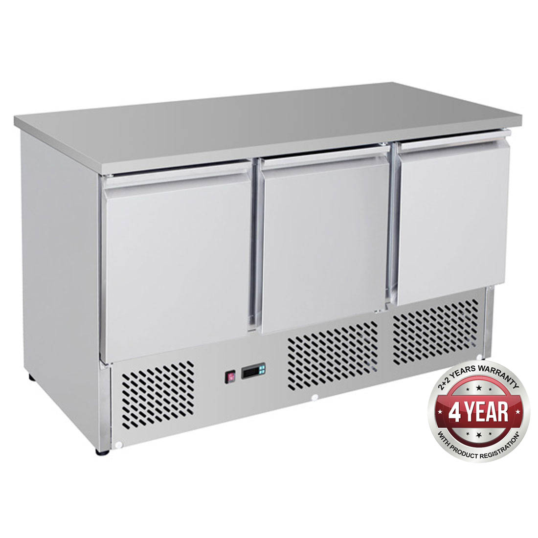 Thermaster Three Door Compact Workbench Fridge GNS1300B