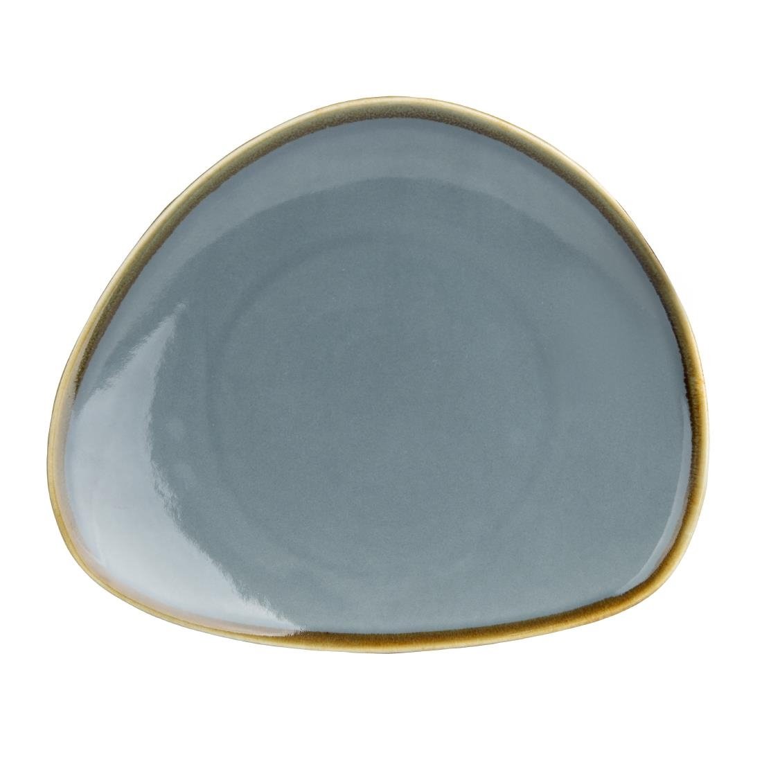 Olympia Kiln Triangular Plate Ocean 165mm - GP341
