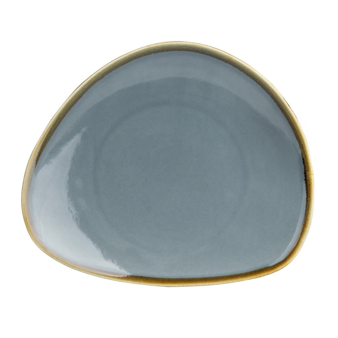 Olympia Kiln Triangular Plate Ocean 230mm - GP342