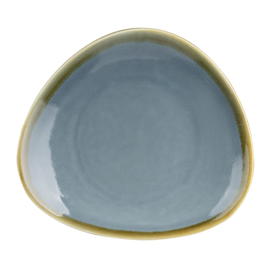 Olympia Kiln Triangular Plate Ocean 280mm - GP343