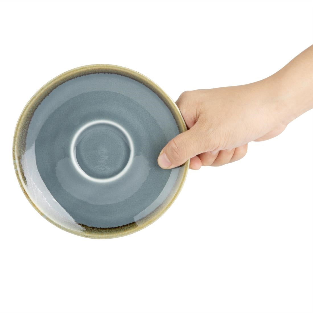 Olympia Kiln Cappuccino Saucer Ocean 140mm - GP347