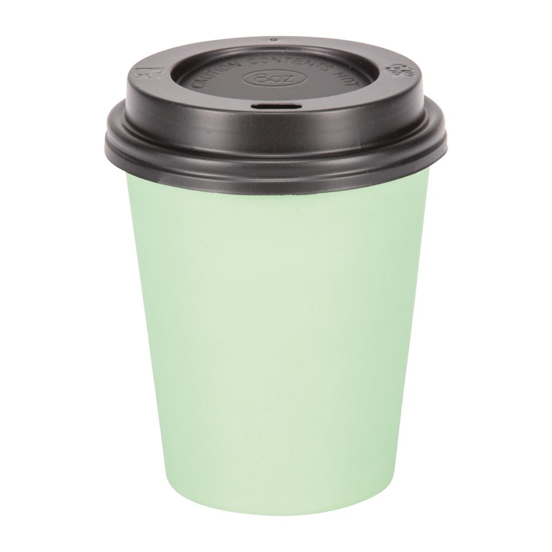 Fiesta Recyclable Takeaway Coffee Cups Single Wall Turquoise 225ml (Pack of 50) - GP400