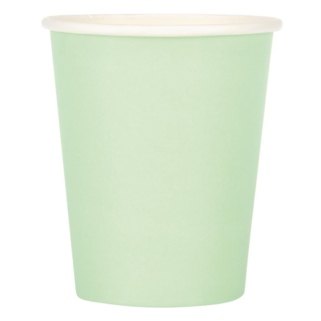Fiesta Recyclable Takeaway Coffee Cups Single Wall Turquoise 225ml (Pack of 1000) - GP403
