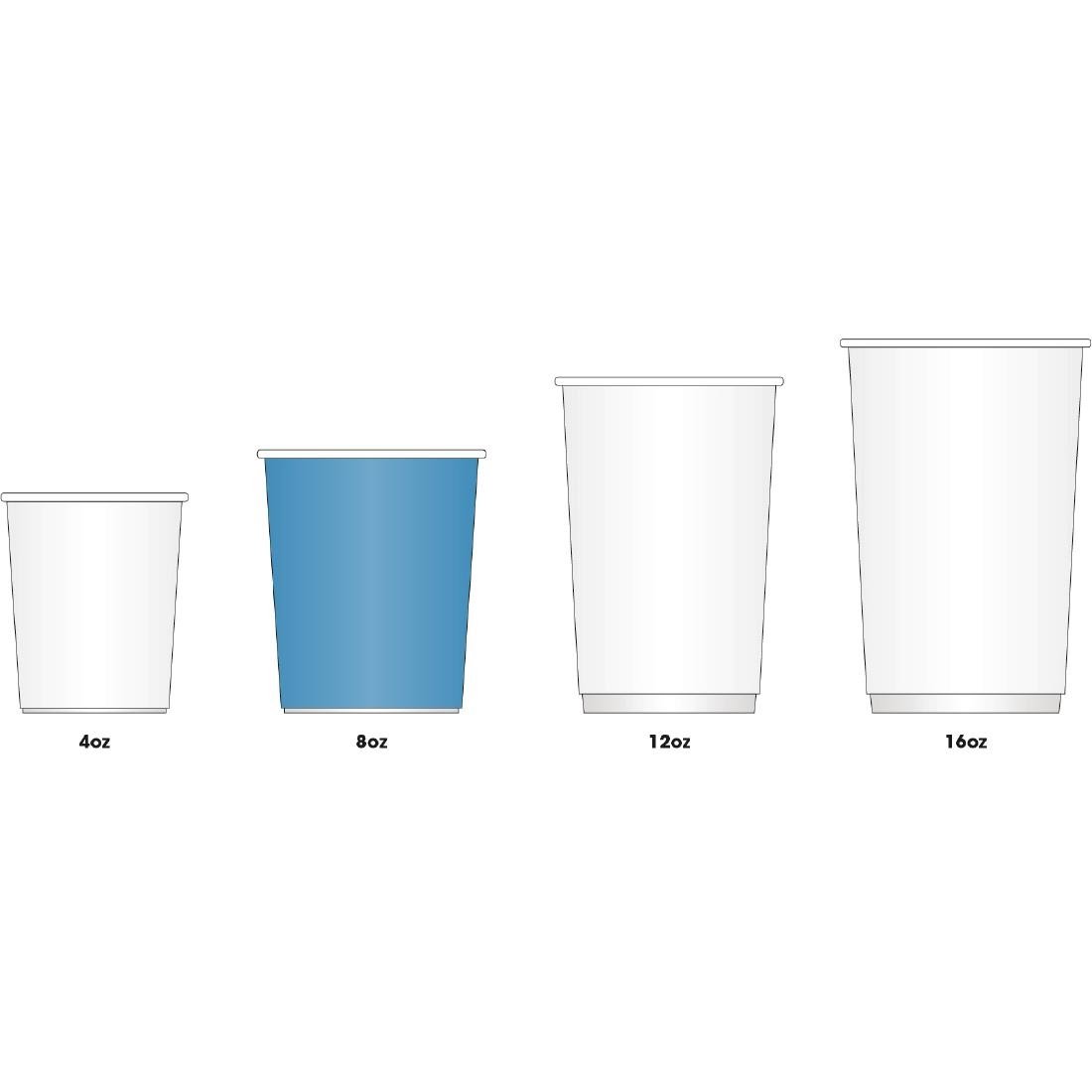 Fiesta Recyclable Takeaway Coffee Cups Ripple Wall Red 225ml (Pack of 25) - GP424
