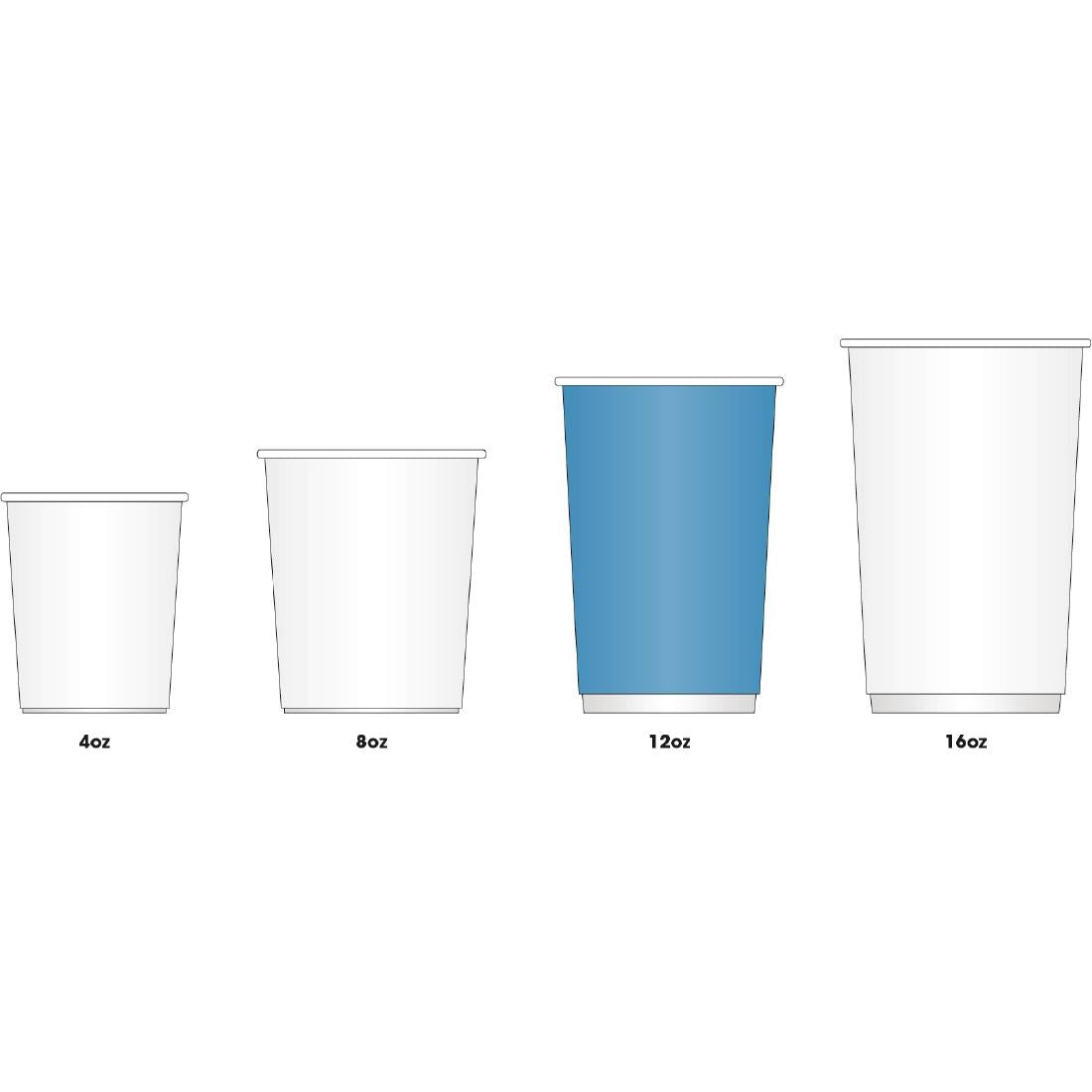 Fiesta Recyclable Takeaway Coffee Cups Ripple Wall Red 340ml (Pack of 25) - GP425