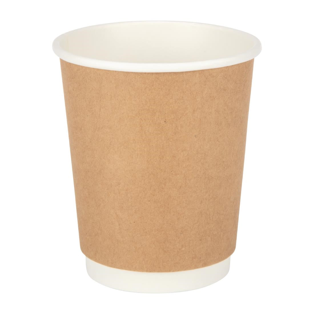 Fiesta Recyclable Takeaway Coffee Cups Double Wall Kraft 225ml (Pack of 25) - GP436