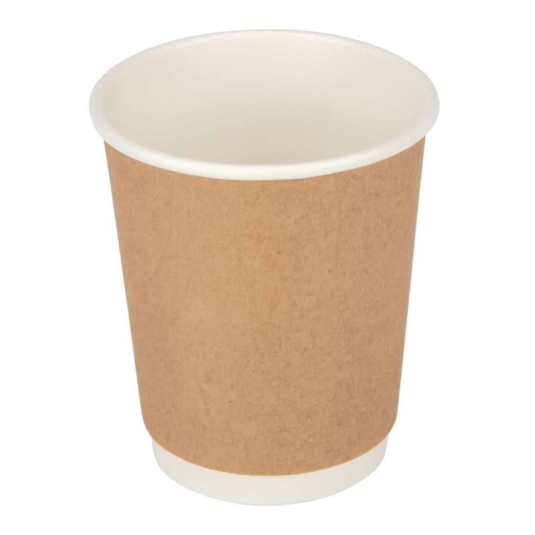 Fiesta Recyclable Takeaway Coffee Cups Double Wall Kraft 225ml (Pack of 500) - GP439