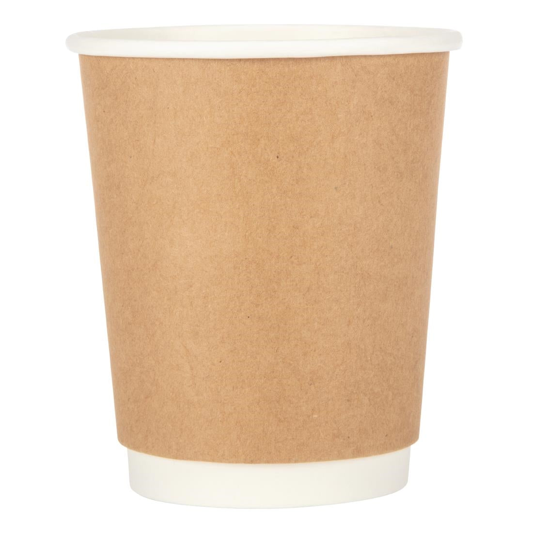 Fiesta Recyclable Takeaway Coffee Cups Double Wall Kraft 225ml (Pack of 25) - GP436