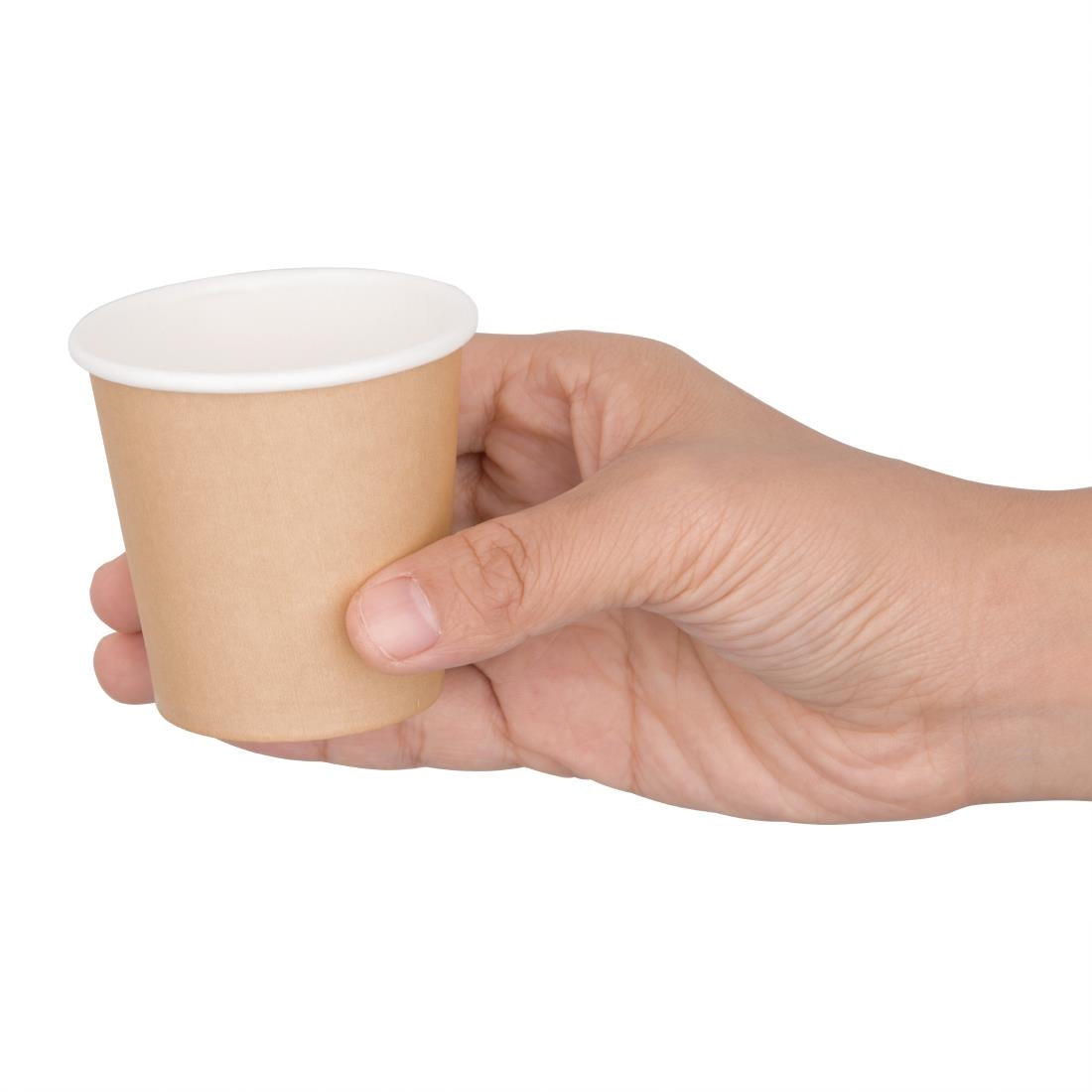 Fiesta Recyclable Espresso Takeaway Cups Kraft 114ml (Pack of 1000) - GP447