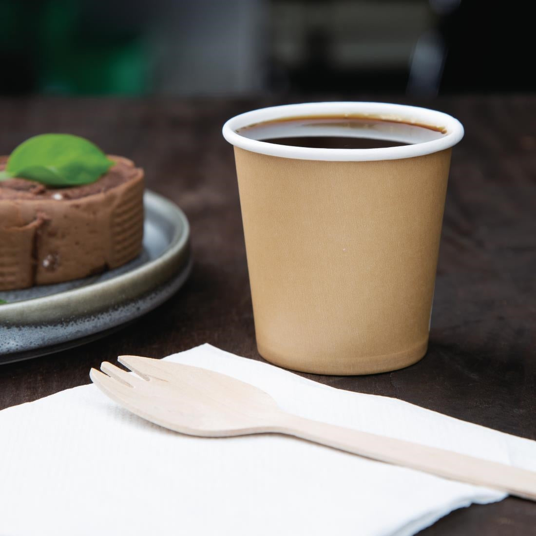 Fiesta Recyclable Espresso Takeaway Cups Kraft 114ml (Pack of 1000) - GP447