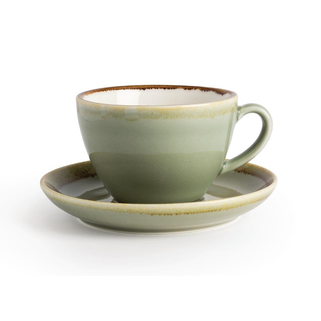Olympia Kiln Cappuccino Saucer Moss 160mm - GP481