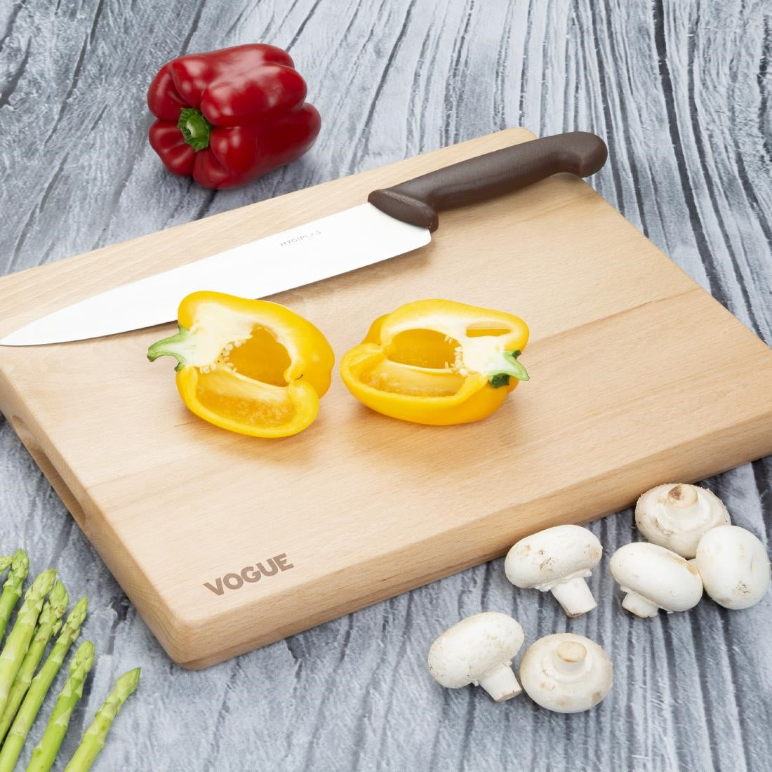 Vogue Beech Chopping Board Medium 380x305x30mm - GP758