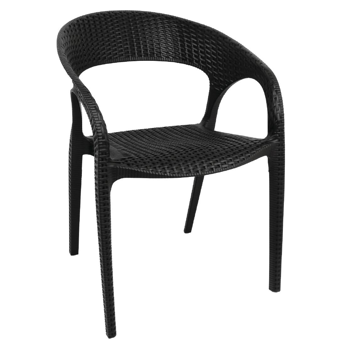 Bolero PP Rattan Wraparound Armchairs (Pack of 4) - GR363