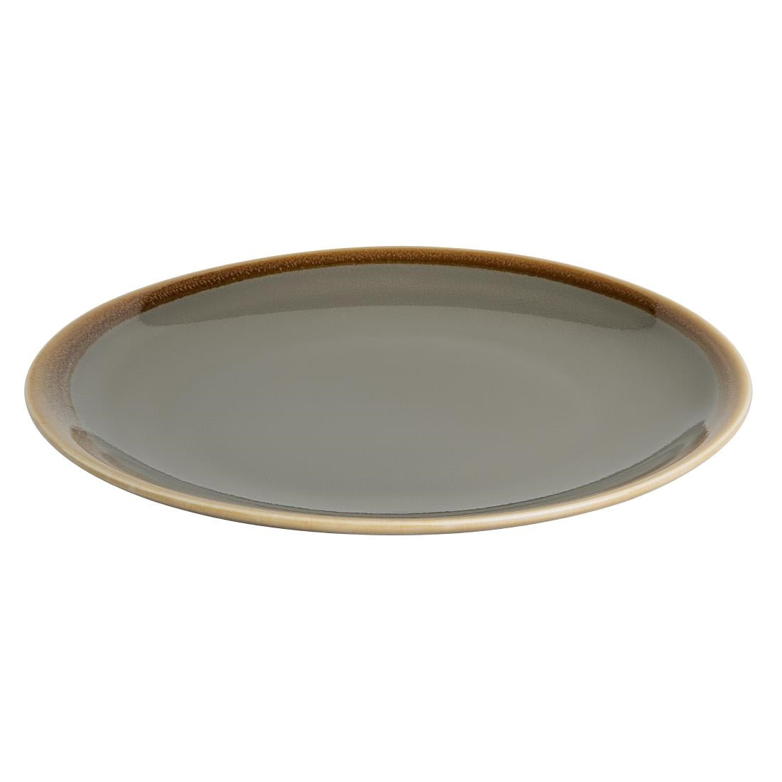 Olympia Kiln Round Coupe Plate Smoke 230mm - HC387