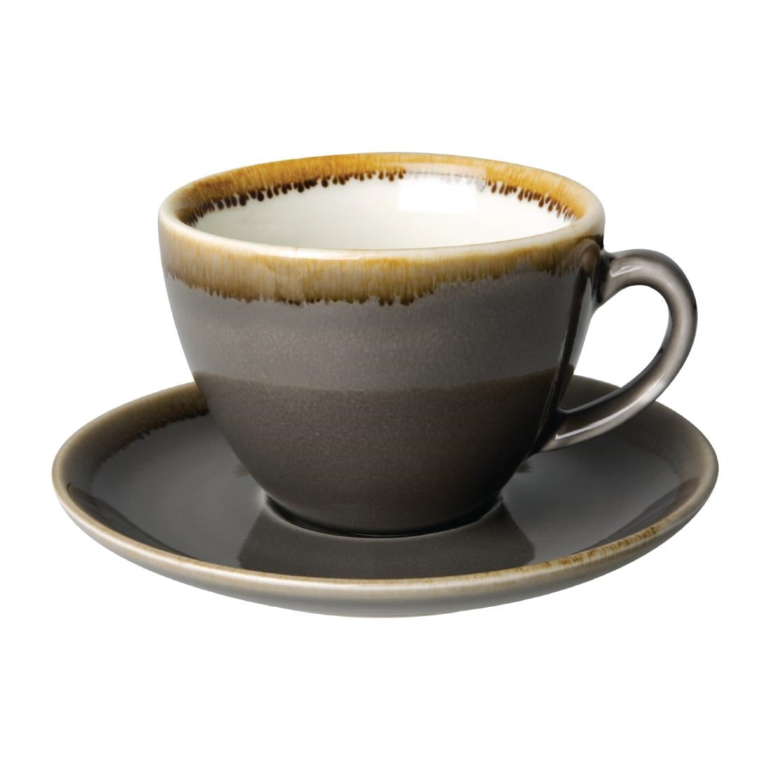 Olympia Kiln Cappuccino Saucer Smoke 140mm - HC391