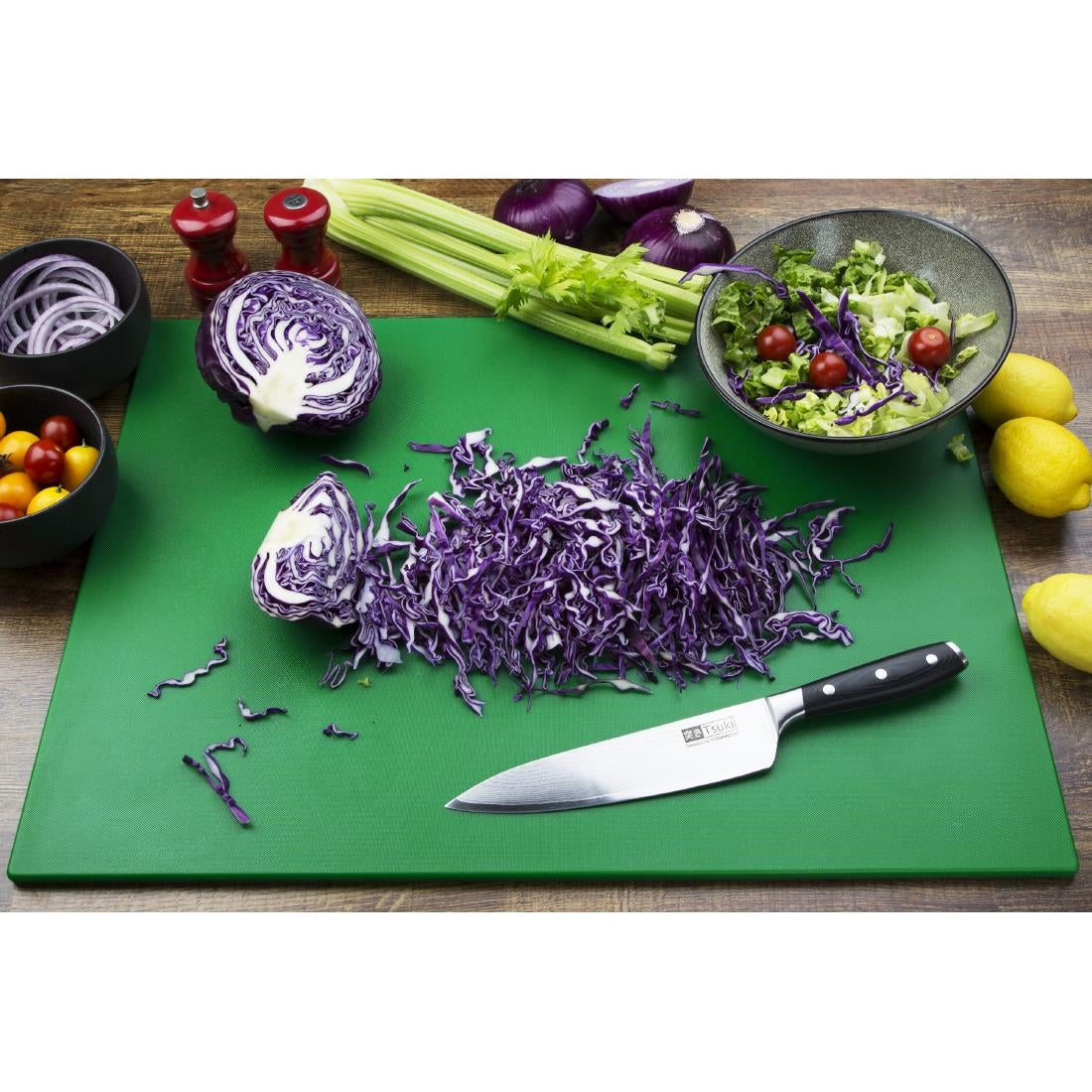 Hygiplas Low Density Set of 6 Chopping Board Set - 600x450x10mm - HC879