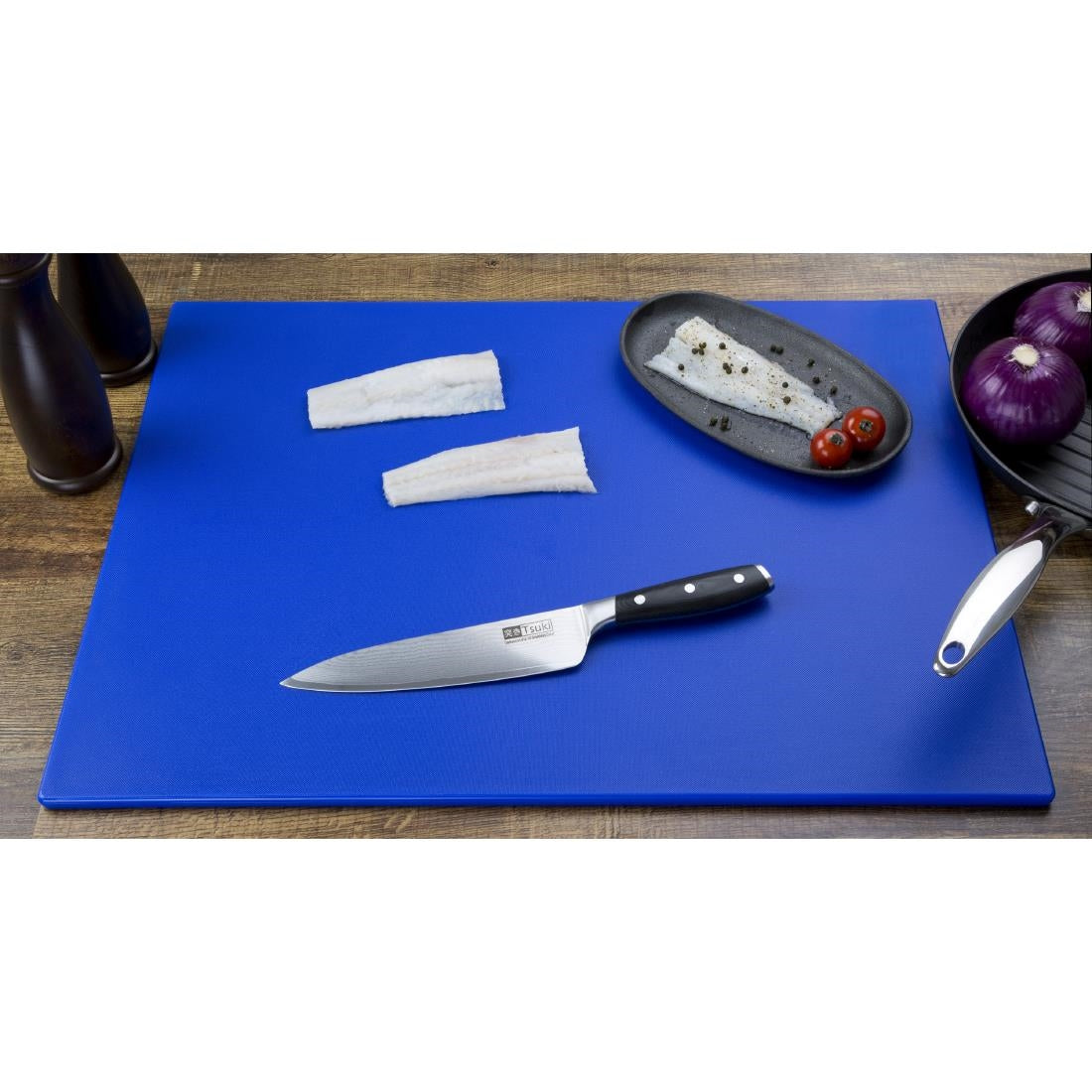 Hygiplas Low Density Set of 6 Chopping Board Set - 600x450x10mm - HC879