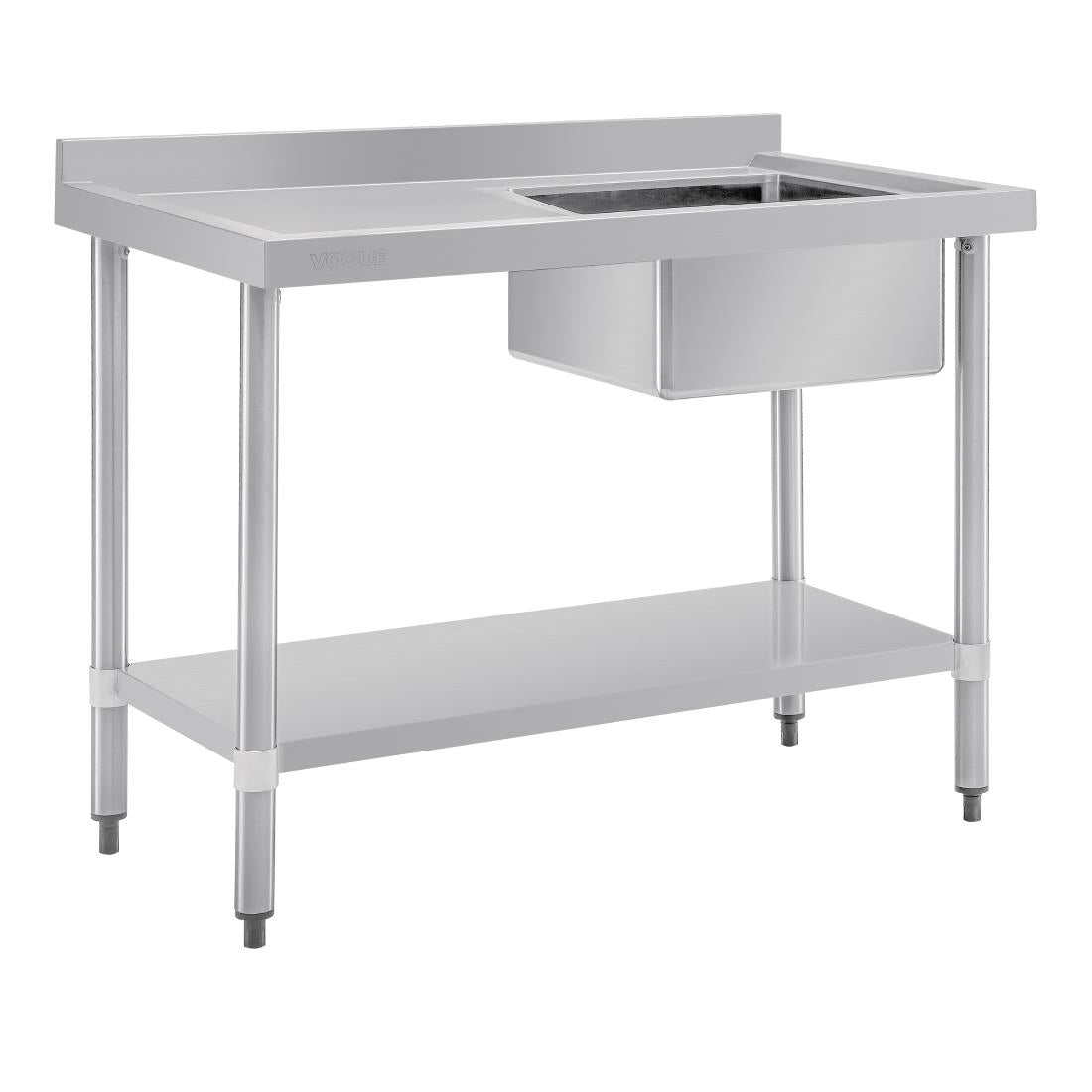 Vogue Single Bowl Sink L/H Drainer - 1000mm 90mm Drain - HC901