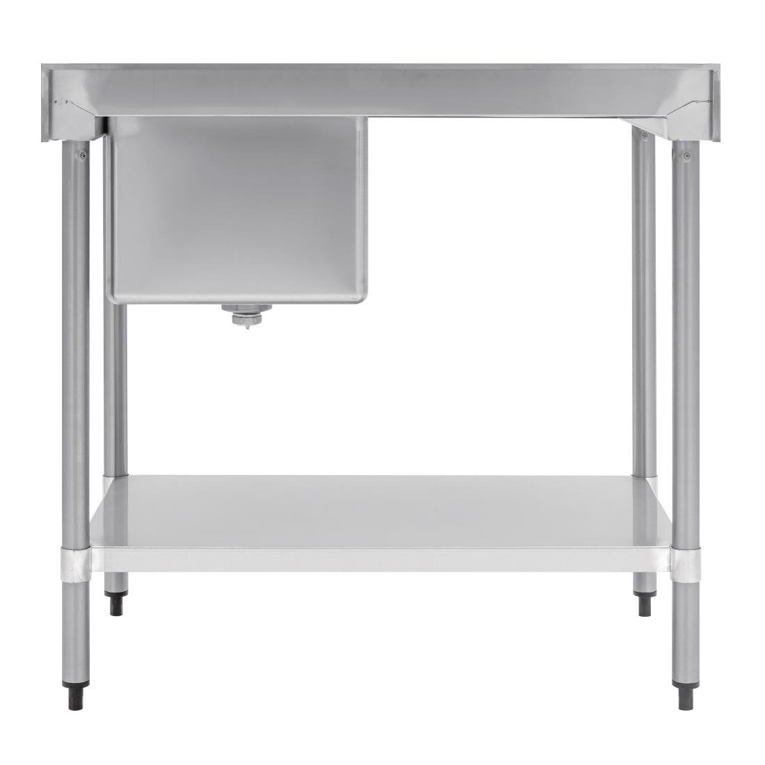 Vogue Single Bowl Sink L/H Drainer - 1200mm x700mm 90mm Drain - HC914