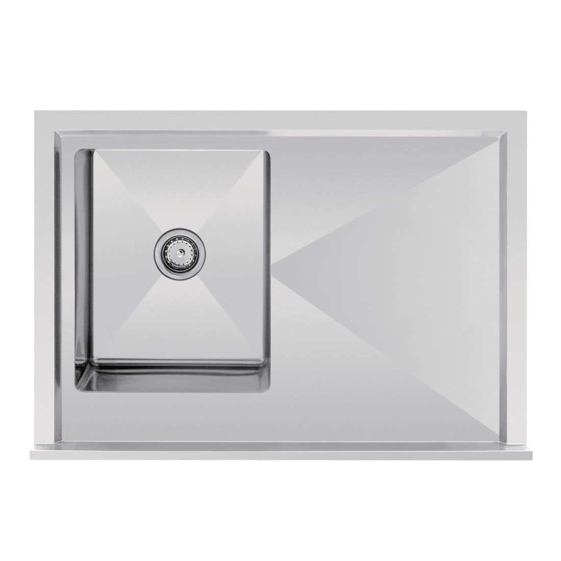 Vogue Single Bowl Sink L/H Drainer - 1200mm x700mm 90mm Drain - HC914