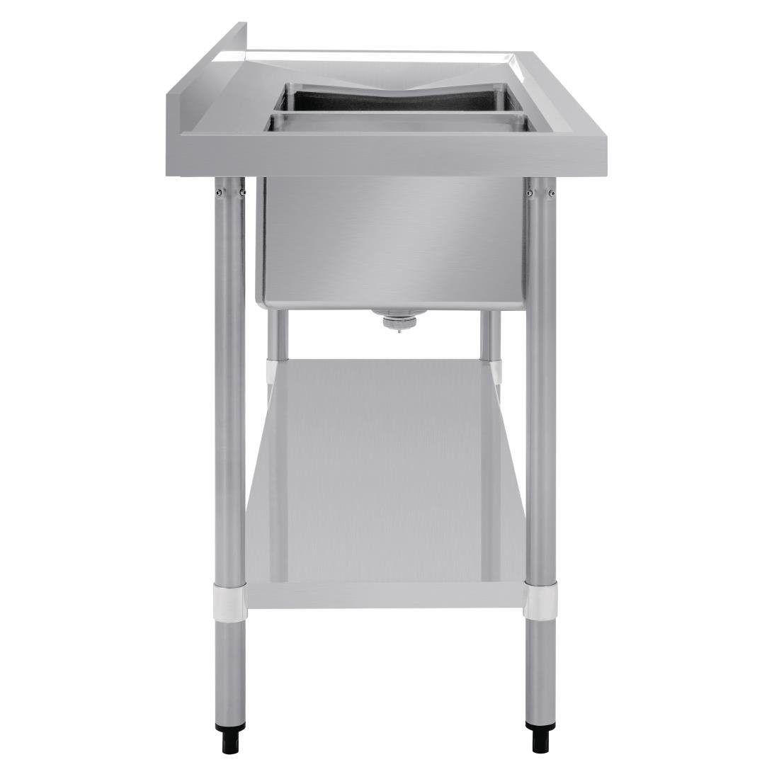 Vogue Double Bowl Sink R/H Drainer - 1800mm x 700mm 90mm Drain - HC919