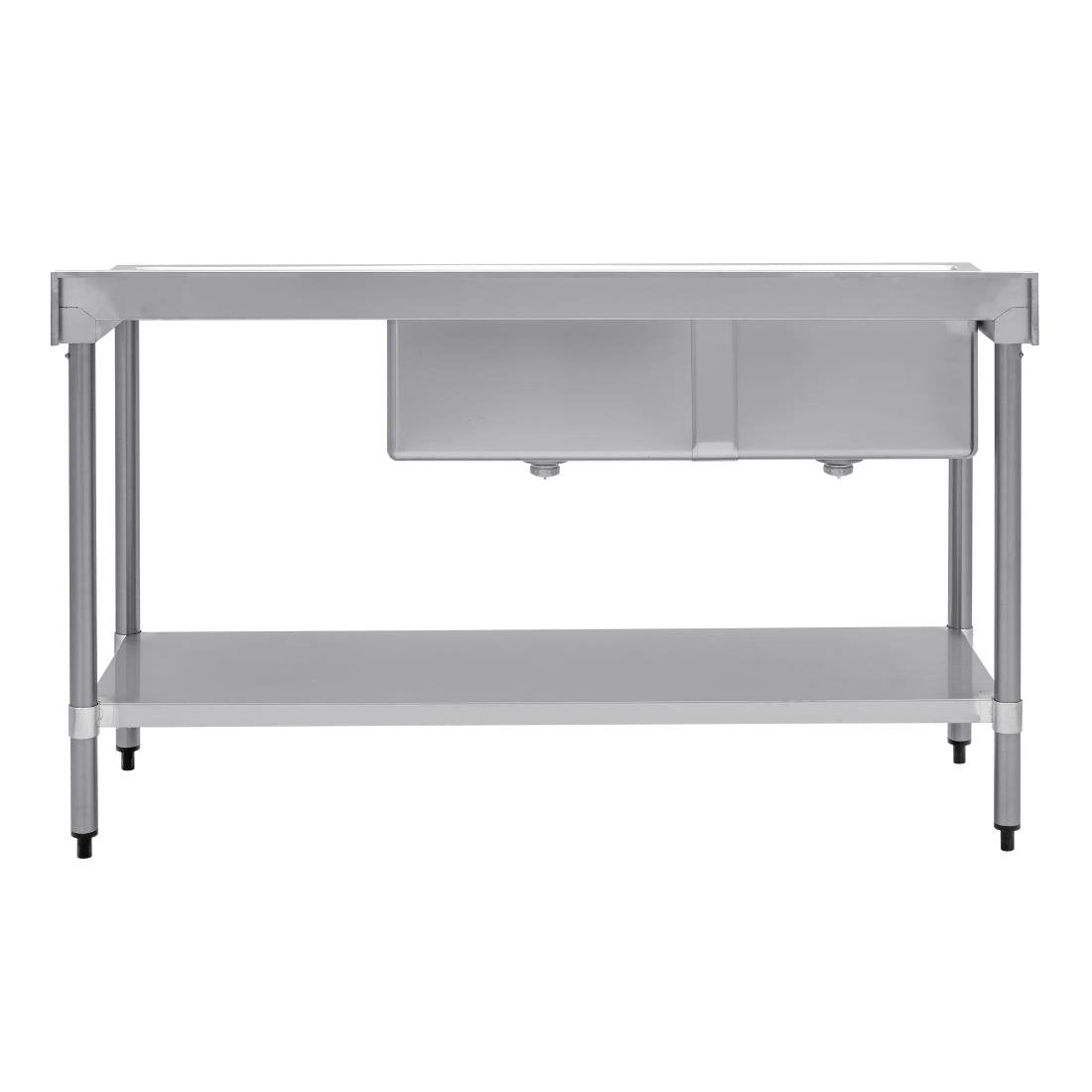 Vogue Double Bowl Sink R/H Drainer - 1800mm x 700mm 90mm Drain - HC919