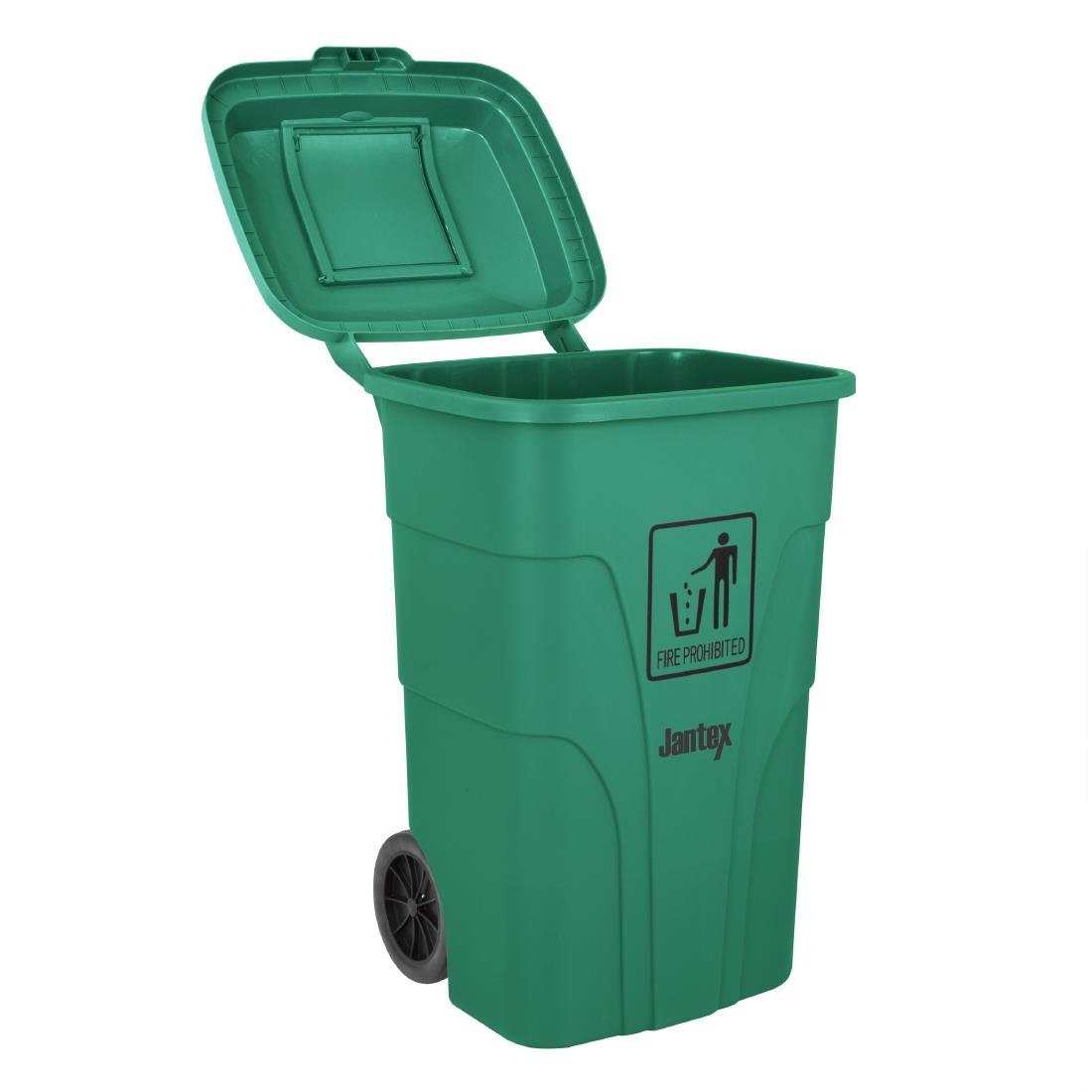 Jantex 120Ltr Wheelie Bin with Foot Pedal Green - HC924