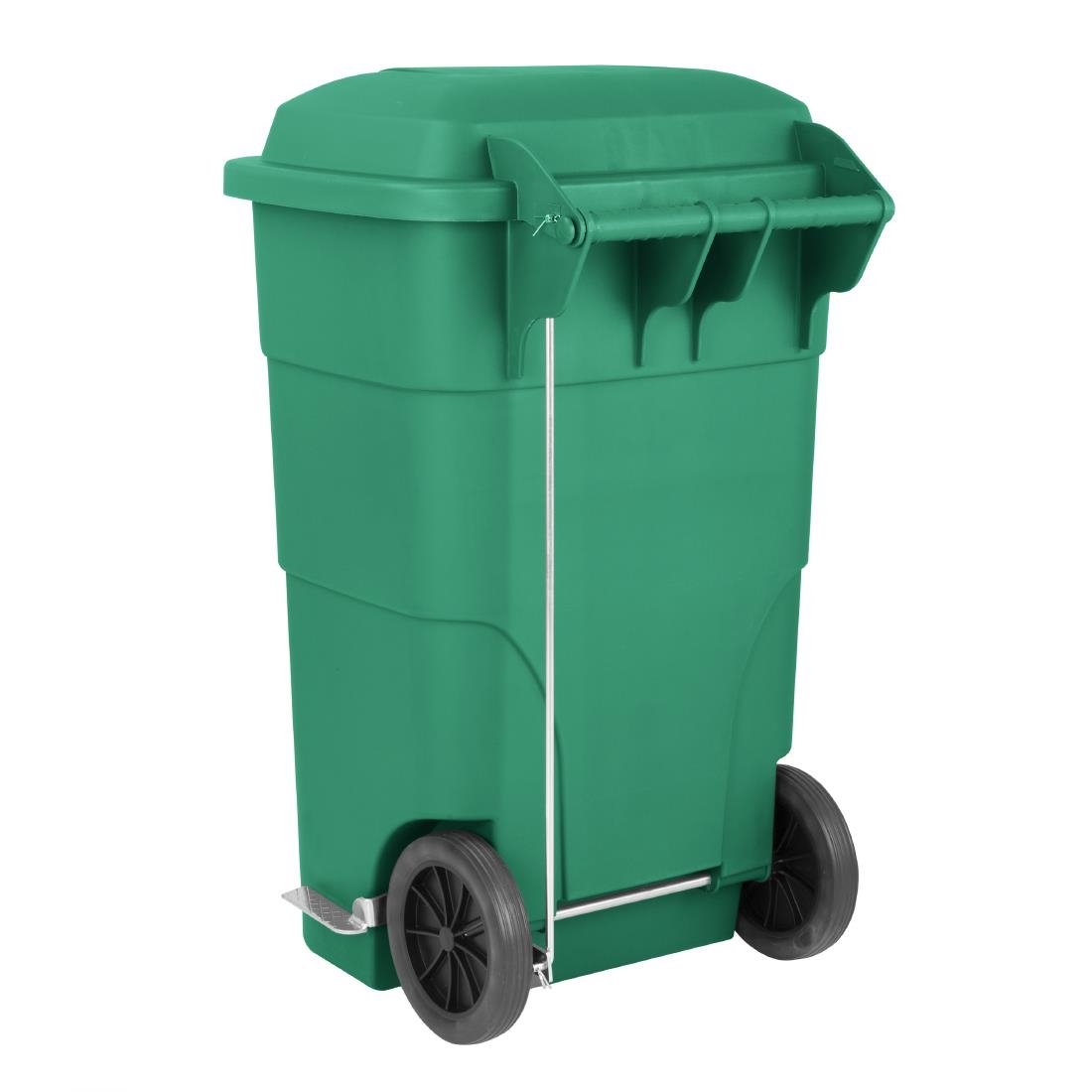 Jantex 120Ltr Wheelie Bin with Foot Pedal Green - HC924