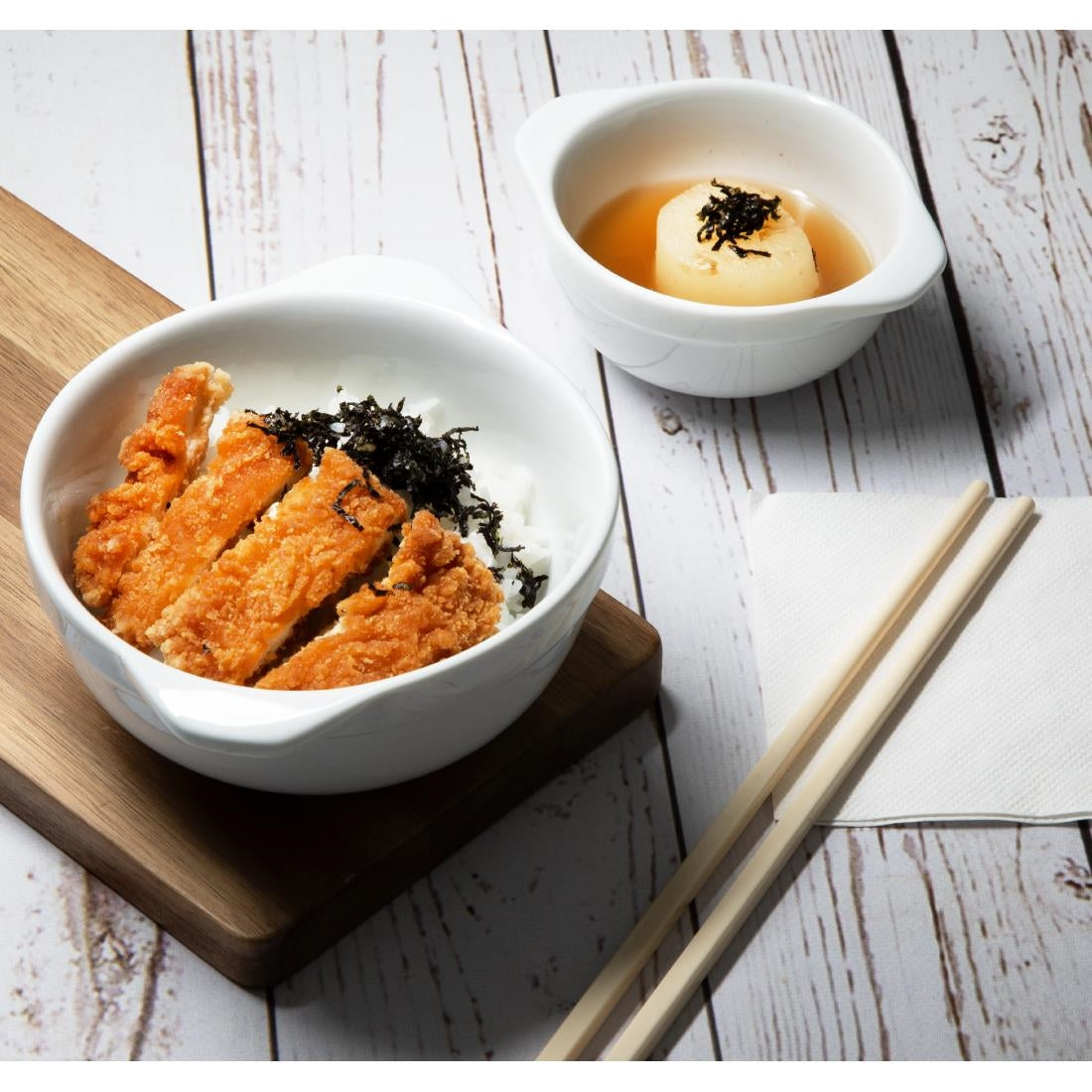 Olympia Whiteware Eared Bowls 250ml (6 Pack) - HP853