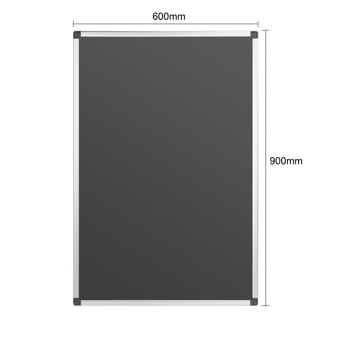 Olympia Black Magnetic Board - 600x900mm - HS807