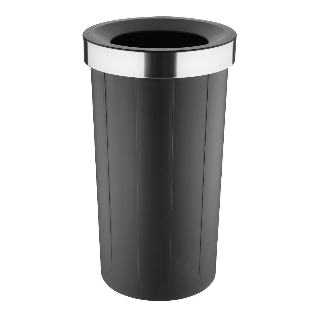 Bolero Bin with Open Top Lid Black 60Ltr - HT462