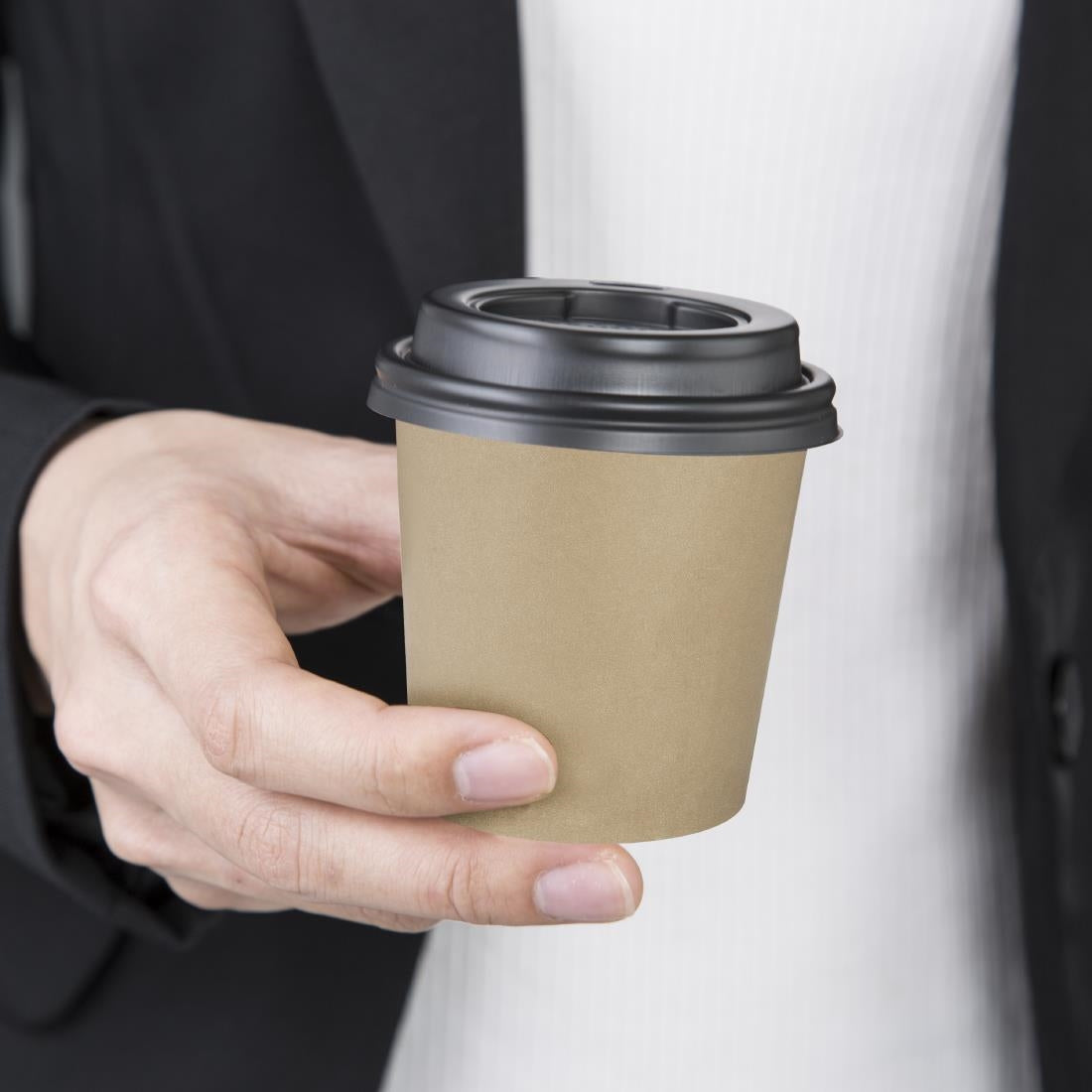 Fiesta Recyclable Hot Cups Single Wall Kraft 177ml (1000 Pack) - HT464