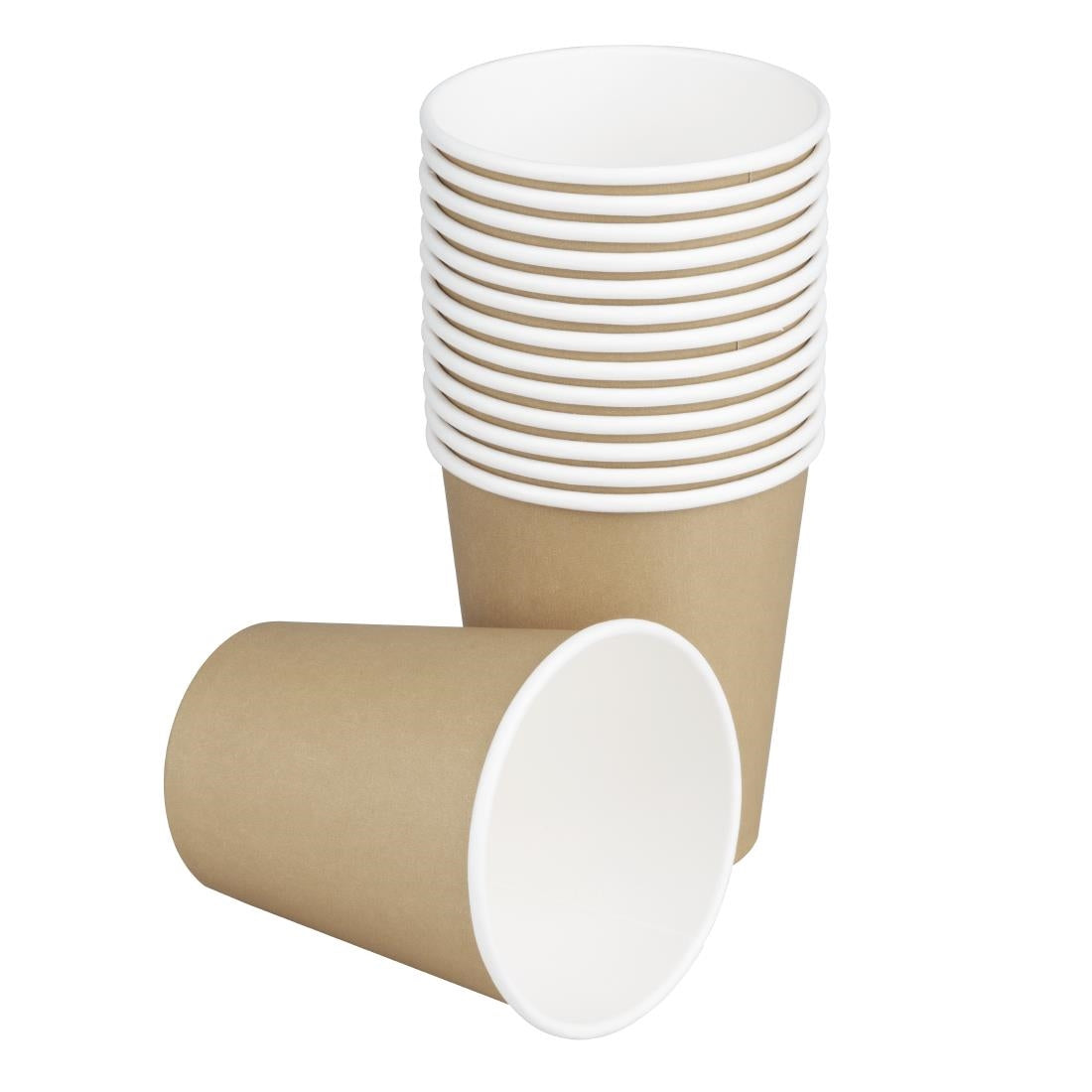 Fiesta Recyclable Hot Cups Single Wall Kraft 177ml (1000 Pack) - HT464