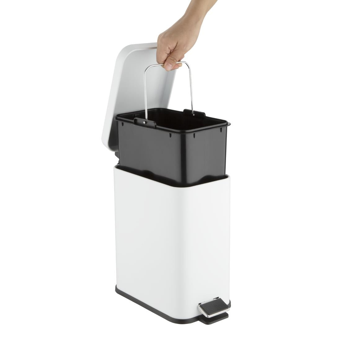 Jantex Slim Washroom Bin White 5Ltr - HT475