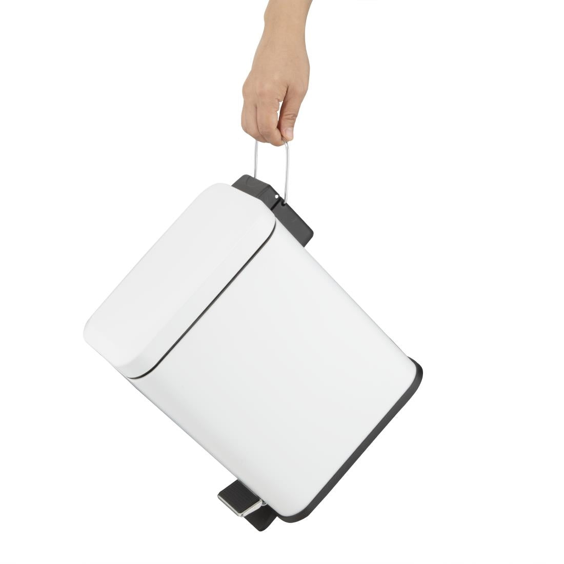 Jantex Slim Washroom Bin White 5Ltr - HT475