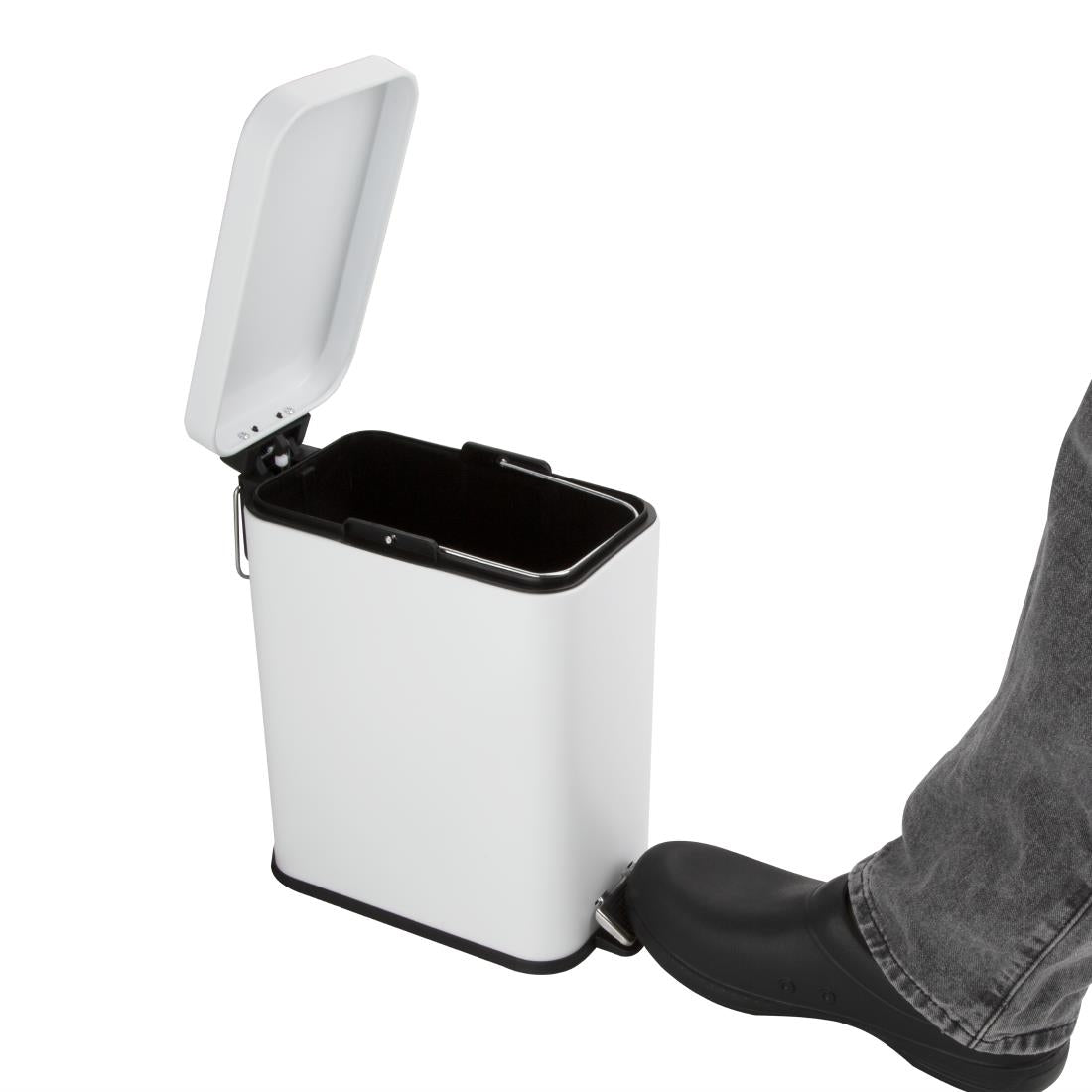 Jantex Slim Washroom Bin White 5Ltr - HT475