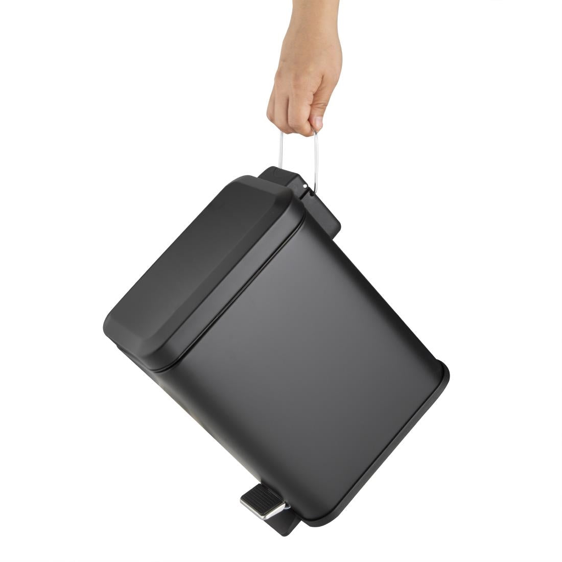 Jantex Slim Washroom Bin Black 5Ltr - HT476