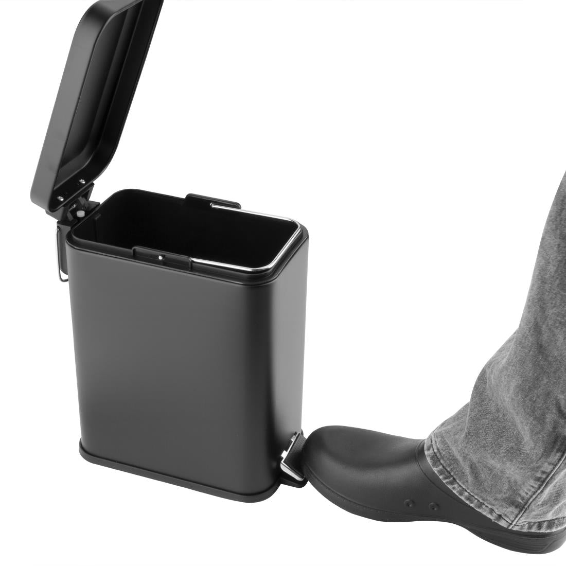 Jantex Slim Washroom Bin Black 5Ltr - HT476