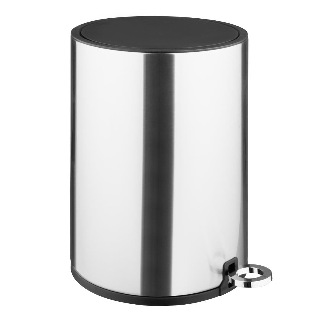 Jantex Round Brushed Steel Pedal Bin 6Ltr - HT479