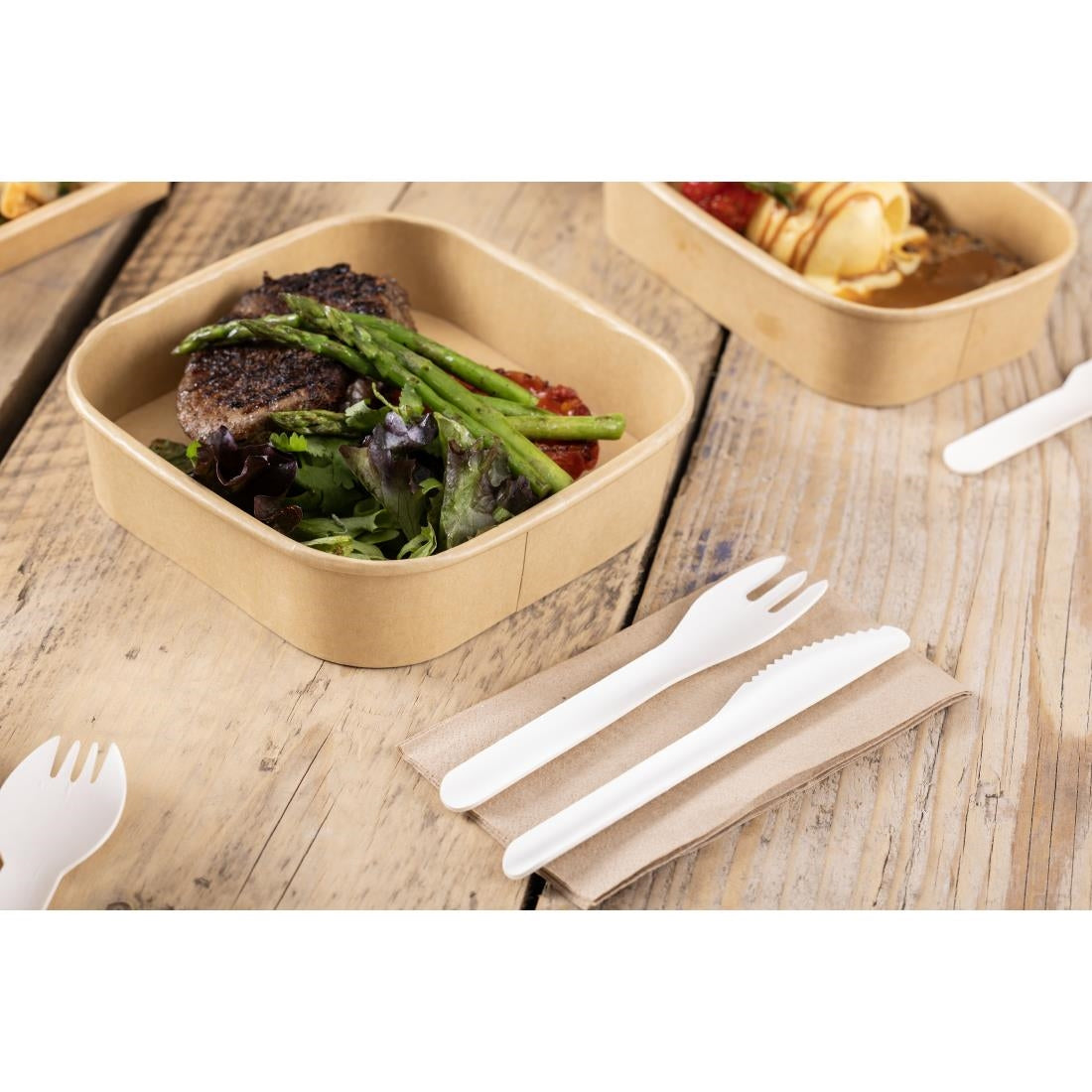 Fiesta Compostable Paper Forks 155mm (100 Pack) - HT483