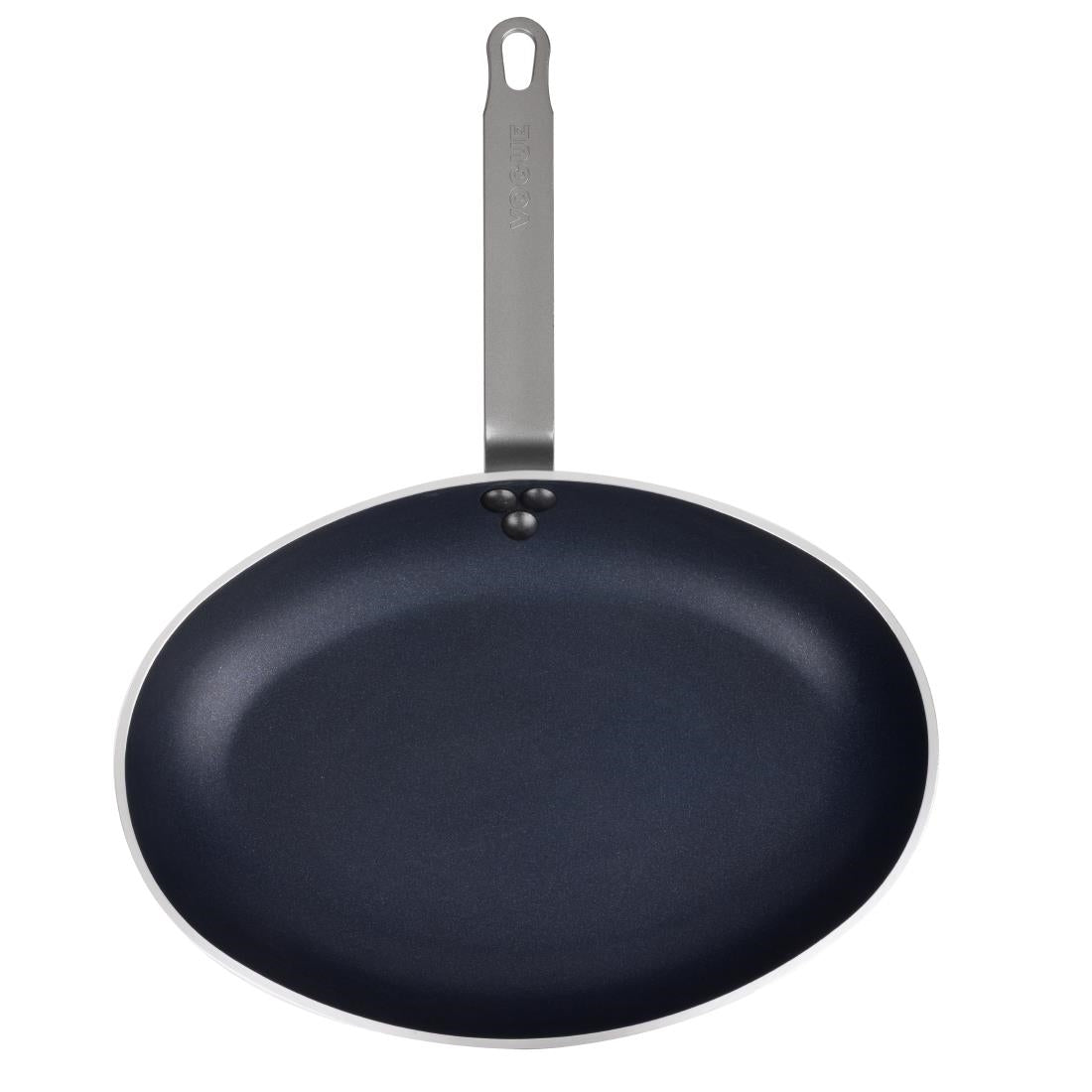 Vogue Aluminium Non-Stick Teflon Platinum Plus Oval Frying Pan 360mm - HT988