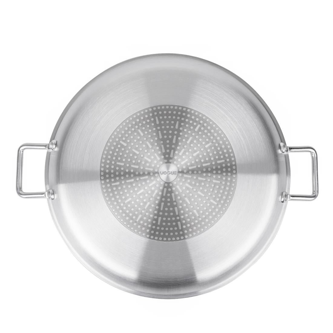 Vogue Aluminium Non-stick Teflon Platinum Plus Paella Pan 450mm - HT991
